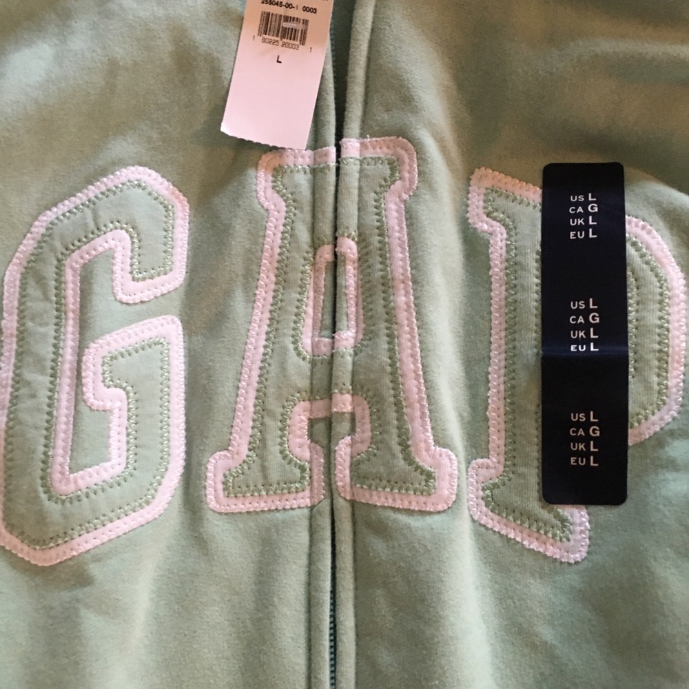 NWT MINT GREEN GAP ZIP HOODIE